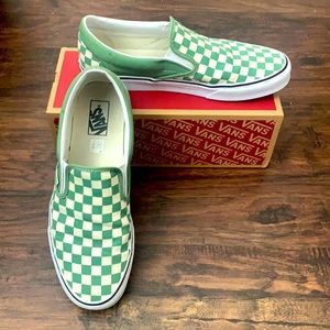 Vans checkerboard slip ons